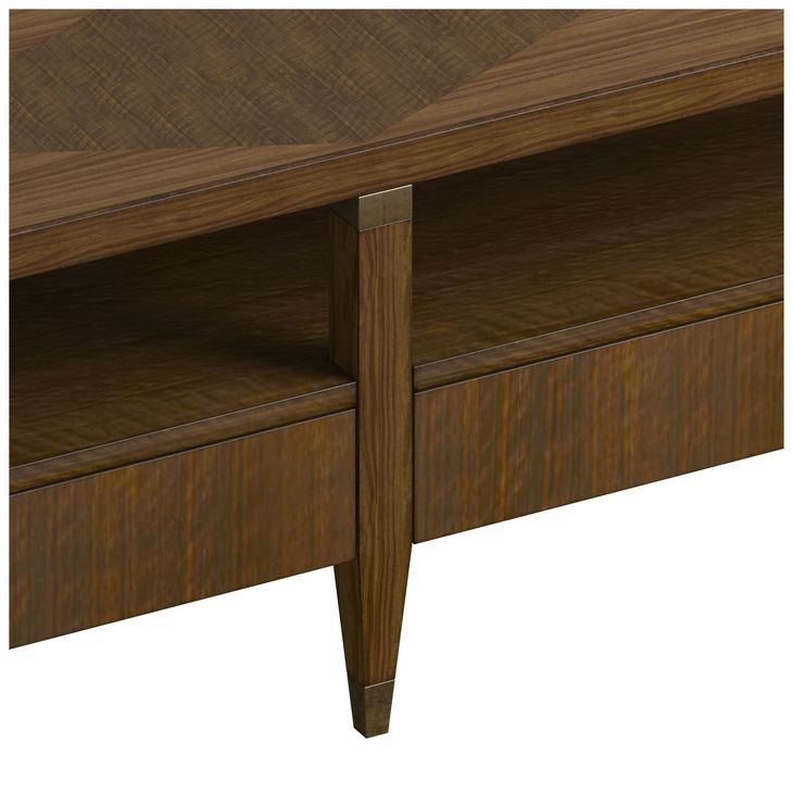 Eave Brown Rectangular Cocktail Table with 2 Drawers