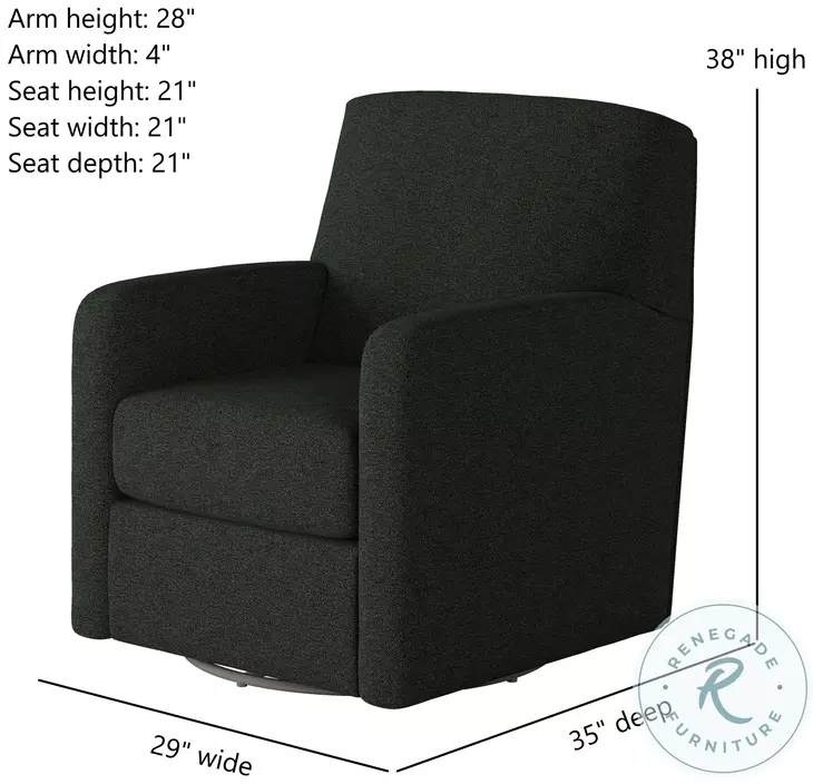 Flash Dance Glam Squad Slate Swivel Glider