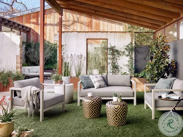 Sonoma Charcoal And Weathered Grey Performance Fabric Outdoor Chair