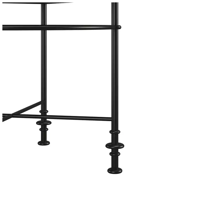 Atrium Black Round Granite Top Chairside Table
