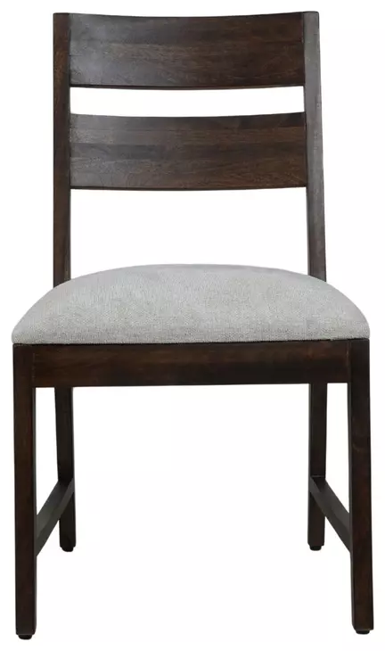 Archeway Gray Upholstered Ladderback Dining Chair Set of 2