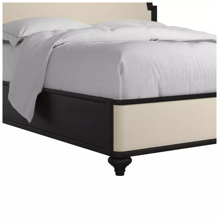 Atrium Beige Upholstered Queen Panel Bed
