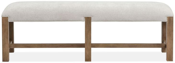 Plum Creek Gray Upholstered Dining Bench