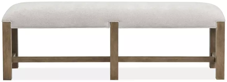 Plum Creek Gray Upholstered Dining Bench