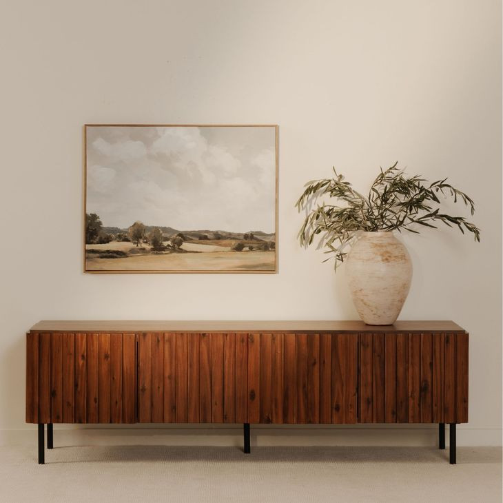 Lincoln Brown 4 Door Media Cabinet