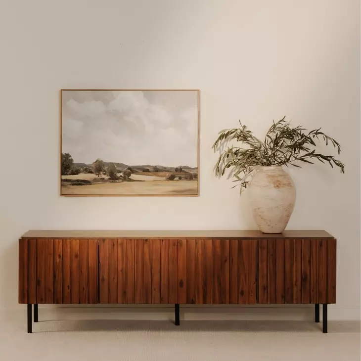 Lincoln Brown 4 Door Media Cabinet