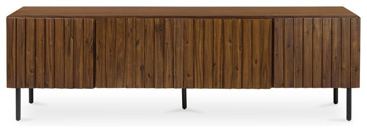 Lincoln Brown 4 Door Media Cabinet