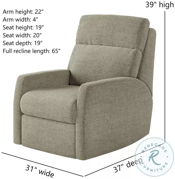 Mimi Bahari Mushroom Wall Hugger Power Headrest Recliner with SoCozi Massage