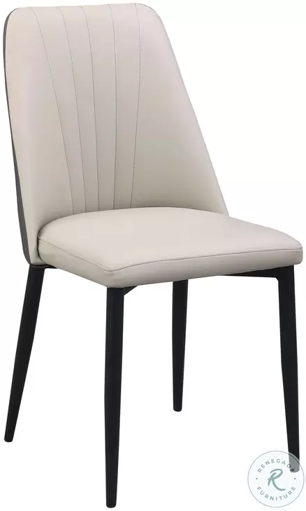 Judith Gloss Gray And Matte Black Extendable Dining Room Set