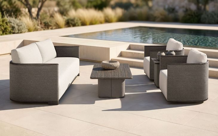Rialto Brown Rectangular Outdoor Cocktail Table