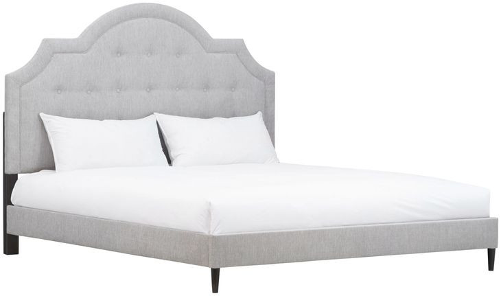 Zest Light Gray and Black Upholstered Panel Bedroom Set