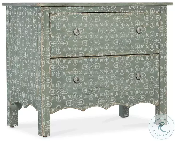 Newport Antique Green 2 Drawer Nightstand