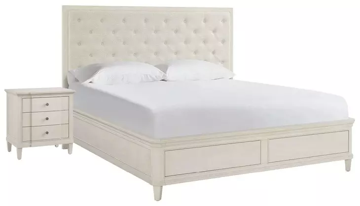 Birchaven Beige and Willow Upholstered Storage Panel Bedroom Set