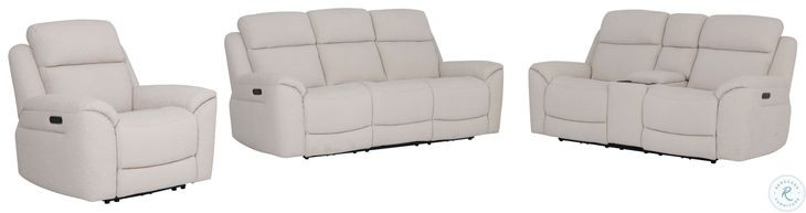 Sorellian Lenox Bone Power Reclining Living Room Set