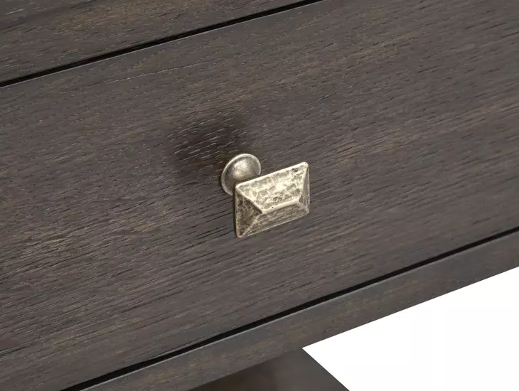 Bellamy Coffee Bean and Beige 1 Drawer Open Stone Top Nightstand with USB Charging
