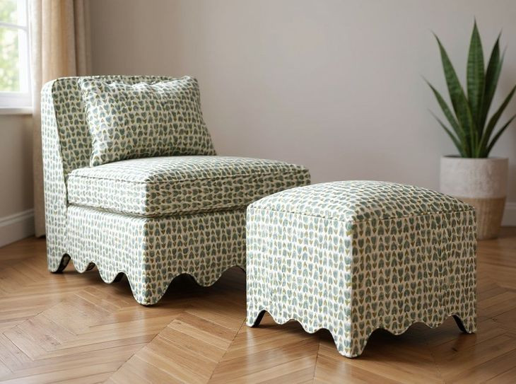 Lowry Herbal Square Ottoman