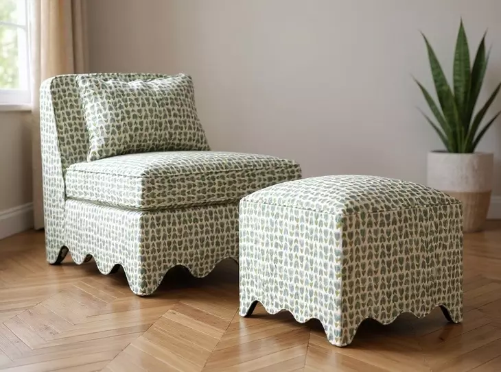 Lowry Herbal Square Ottoman