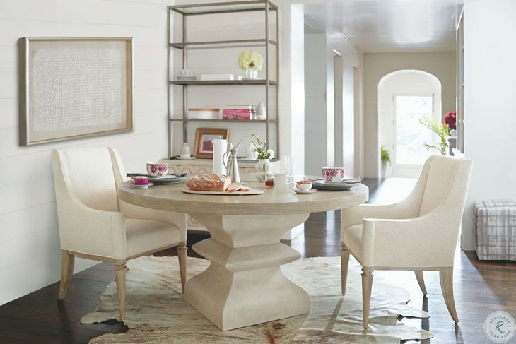 Santa Barbara Sandstone And Textured Cameo Round Dining Table