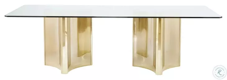 Abbott Patinated Brass Dining Table