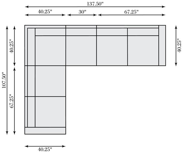 Ventura Brown 4 Piece Sectional with Pillows