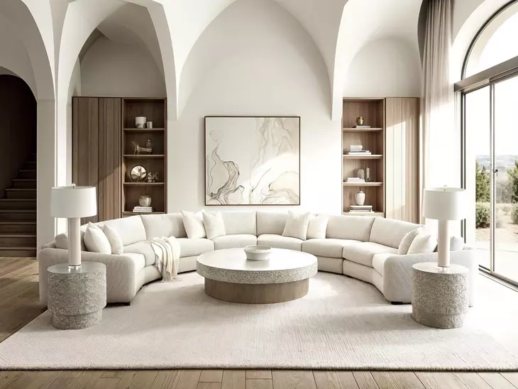 Soleil Beige 4 Piece Sectional with Pillows