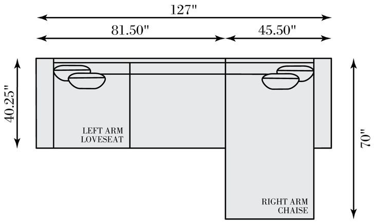 Nest Brown Leather 2 Piece Modular RAF Sectional with Pillows
