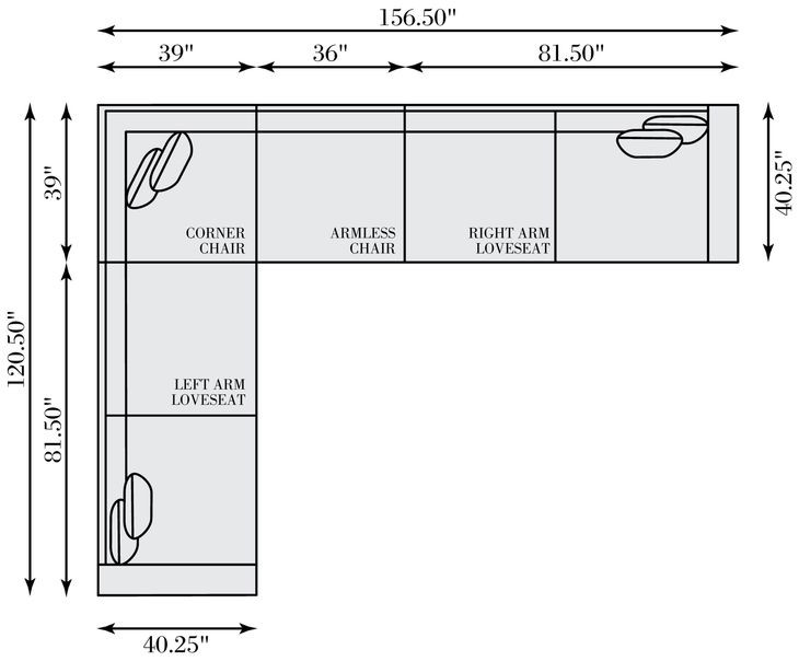 Nest Brown Leather 4 Piece Modular RAF Sectional with Pillows