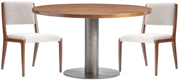Brasea Lume and Tungsten Round Dining Room Set