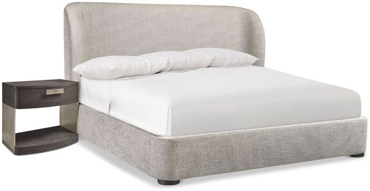 Geneve Beige and Robor Performance Fabric Upholstered Shelter Bedroom Set