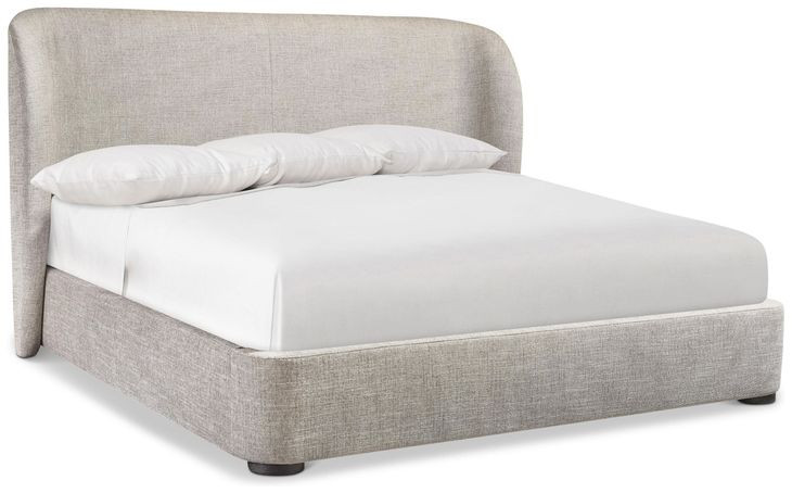 Geneve Beige and Robor Performance Fabric California King Upholstered Shelter Bed