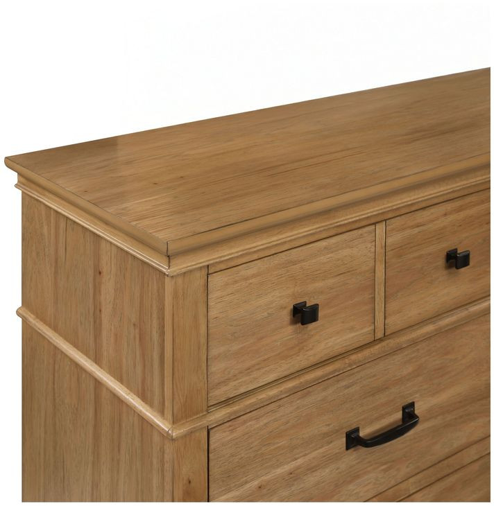 Sunstone Honey Brown 6 Drawer Dresser