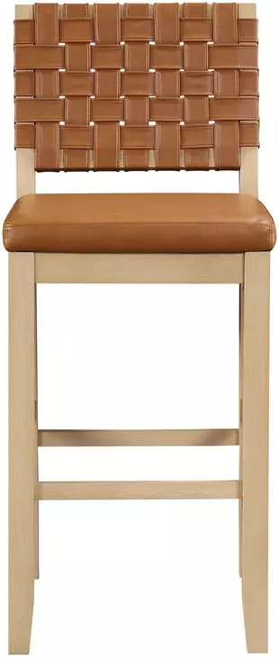 Reid Sand Vegan Leather Upholstered Bar Chair Set of 2