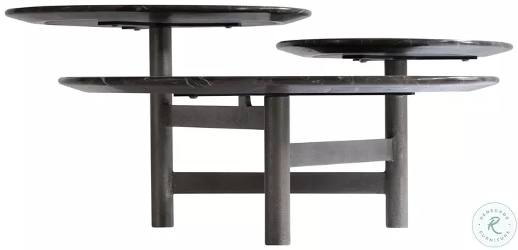 Nez Graphite and Brown Cocktail Table