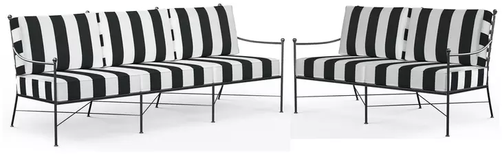 Provence Cabana Classic and White Outdoor Living Room Set