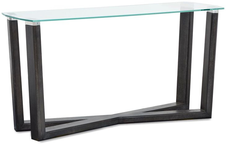 Ironvale Black Truffle Rectangular Glass Top Sofa Table