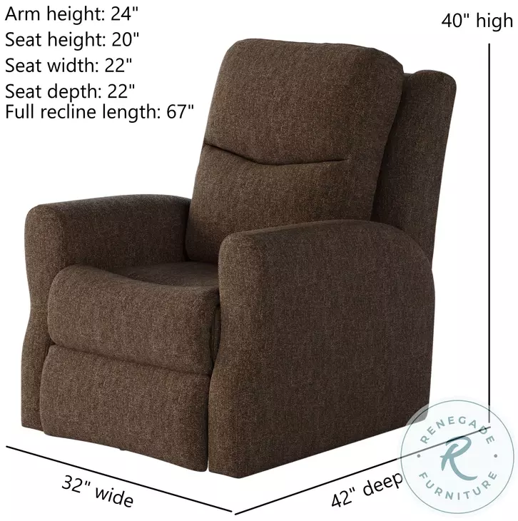 Fame Athens Truffle Wall Hugger Recliner