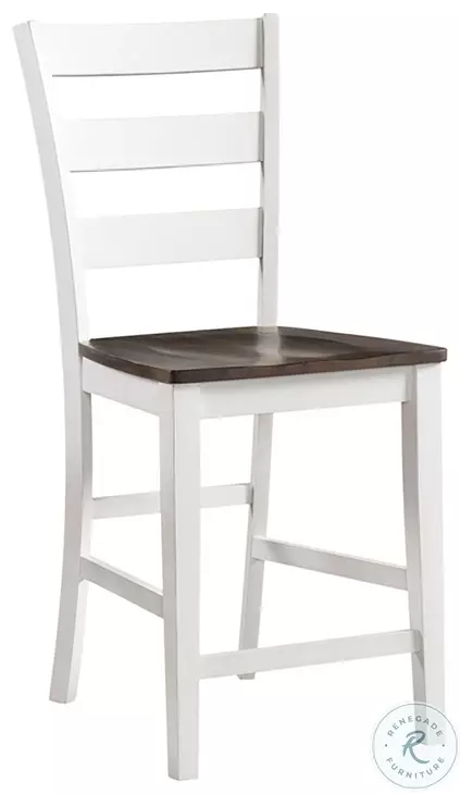 Kona Gray and White 24" Bar Stool Set of 2