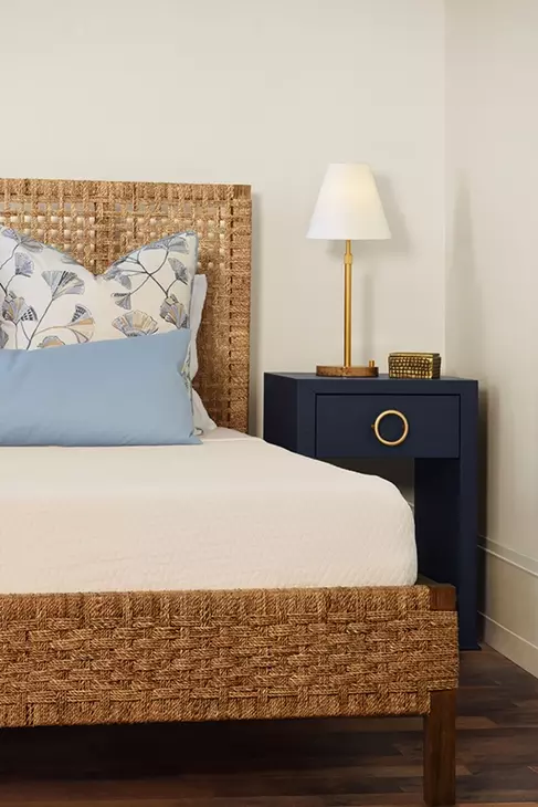 Malcolm Textured Navy Rectangular 1 Drawer Side Table