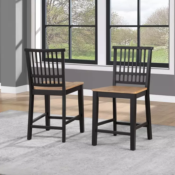 Magnolia Black 24″ Counter Height Stool Set of 2