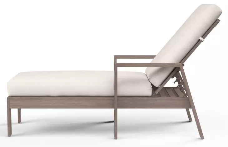 Laguna Canvas Natural 77" Outdoor Chaise Lounge