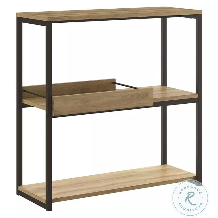 Noa Oak And Black Painted Metal 31" Console Table