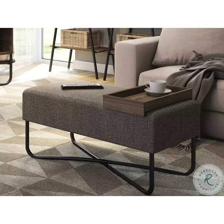 Ace Light Brown And Black 36" Bench