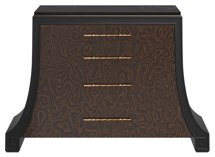 Eave Black and Brown 4 Drawer Accent Chest