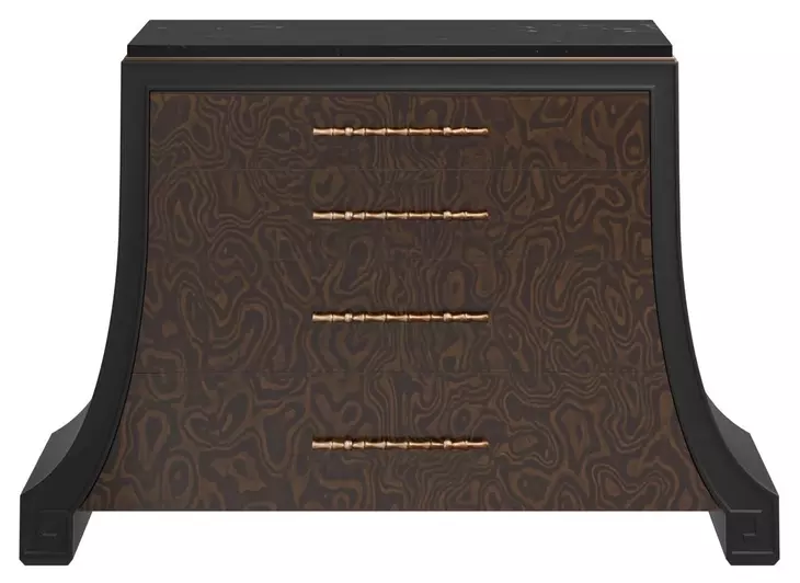 Eave Black and Brown 4 Drawer Accent Chest