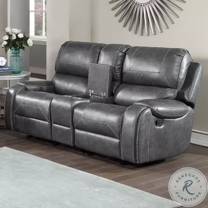 Keily Grey Manual Glider Reclining Loveseat From Steve Silver