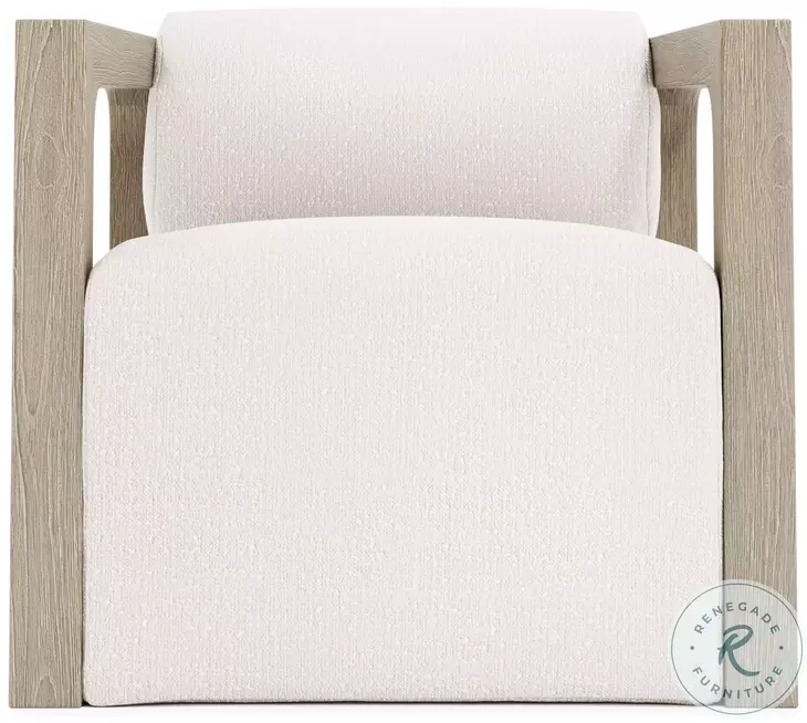 Leilani Sea Oat And Cream Outdoor Swivel Chair