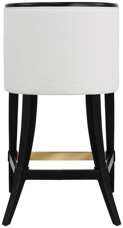 Keaton White and Black Performance Fabric Counter Height Stool