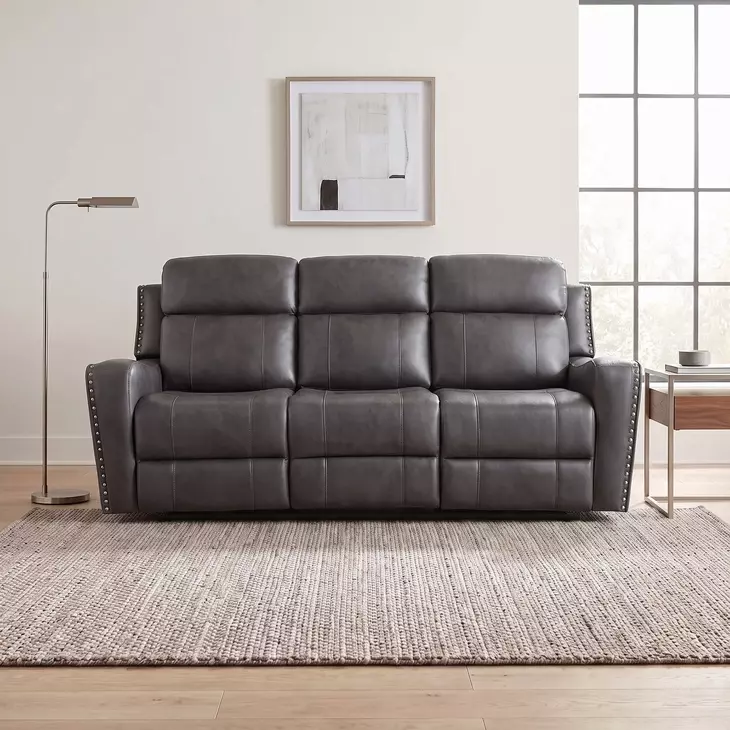 Kellen Dark Gray Double 82" Power Reclining Sofa