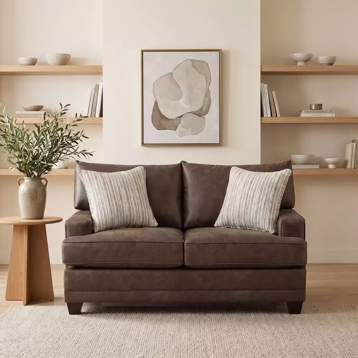 Kennedy Bourbon Performance Fabric 65" Loveseat