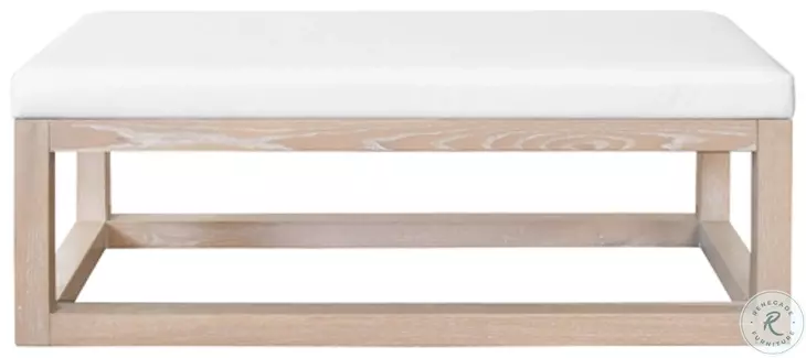 Kenneth White Rectangle Bench